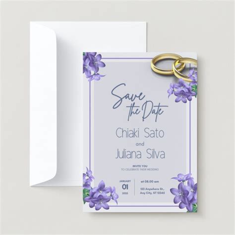 Customize 536+ Purple Wedding Invitation Templates Online.